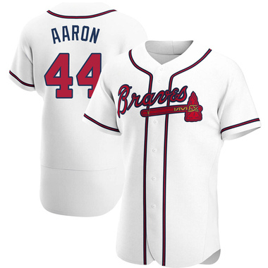 Hank Aaron Atlanta Braves Home White Jersey Men's (S-3XL)